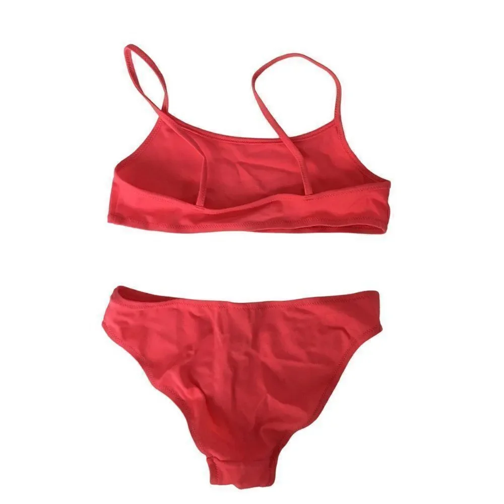 Benetton bright coral young girls bathing suit